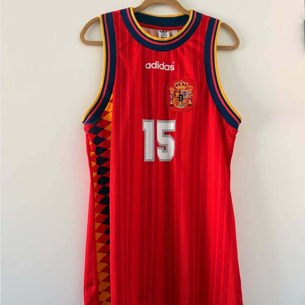 Adidas Dresses | Adidas Originals Spain Red World Cup Jersey Dress